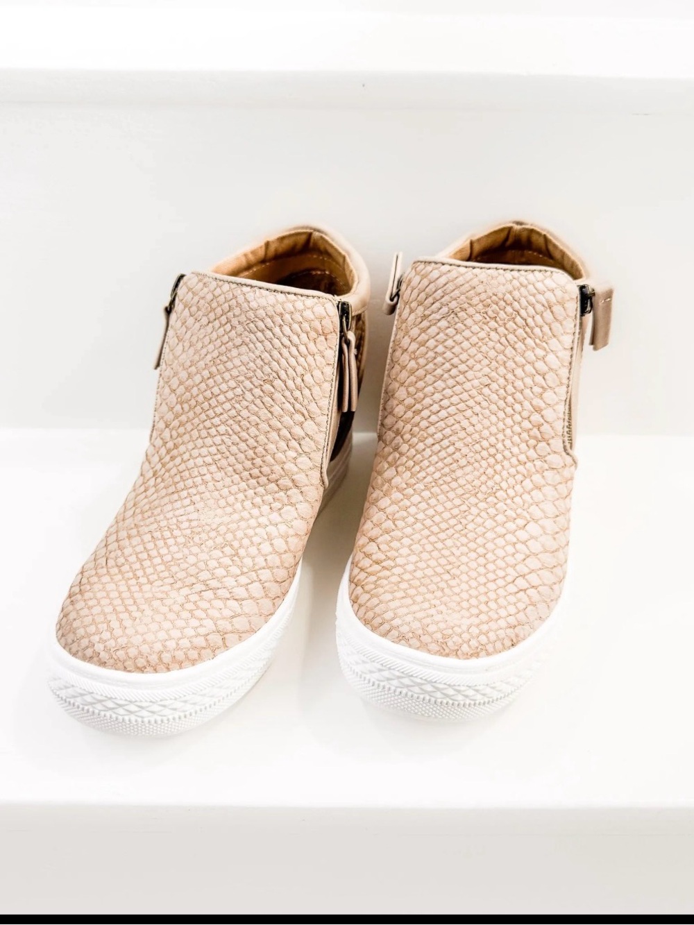 New! Not rated!Slip-On Sneaker Booties in Pebble Texture
